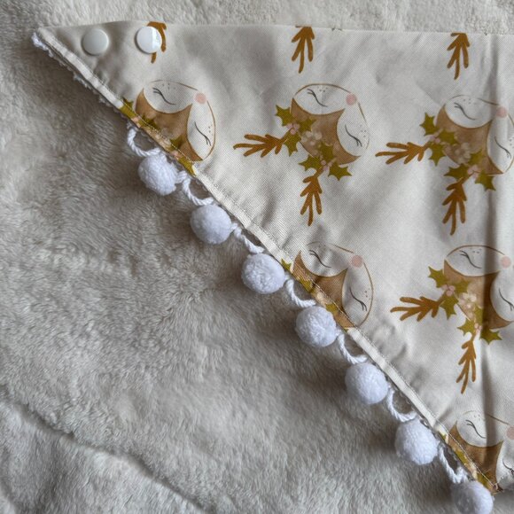 NWT Loic by Design Reindeer Babe Christmas Dog Bandana, White + Tan, Size M - Picture 6 of 13